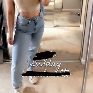 light blue mom jeans